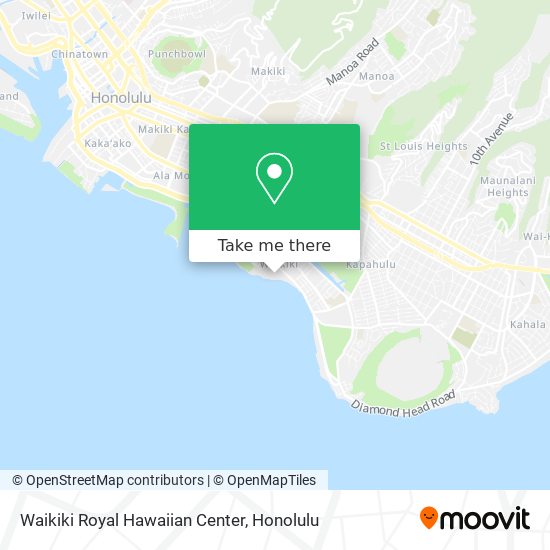 Royal Hawaiian Center Map How To Get To Waikiki Royal Hawaiian Center In Urban Honolulu By Bus?