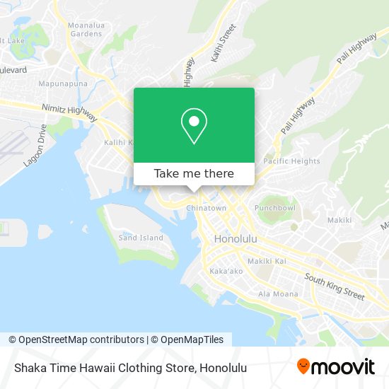 Mapa de Shaka Time Hawaii Clothing Store