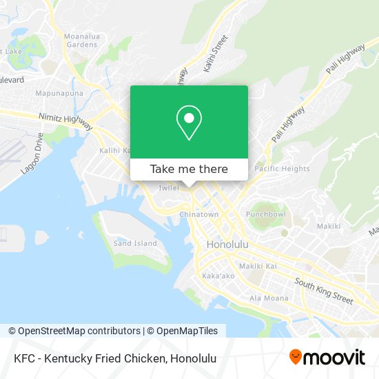 Mapa de KFC - Kentucky Fried Chicken