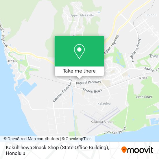 Kakuhihewa Snack Shop (State Office Building) map