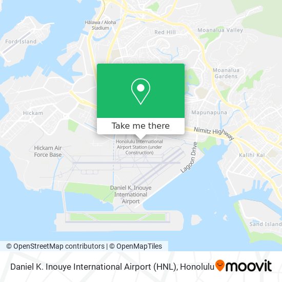 Daniel K. Inouye International Airport (HNL) map