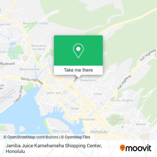 Jamba Juice Kamehameha Shopping Center map