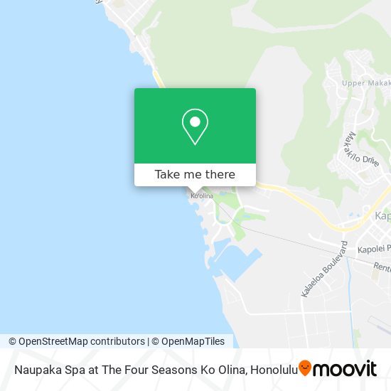 Naupaka Spa at The Four Seasons Ko Olina map