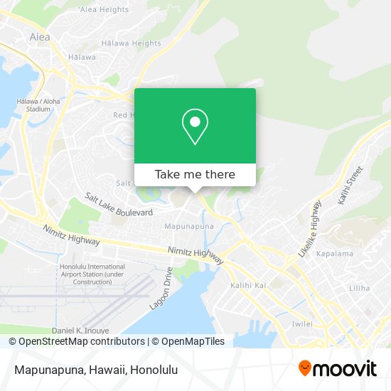 Mapunapuna, Hawaii map