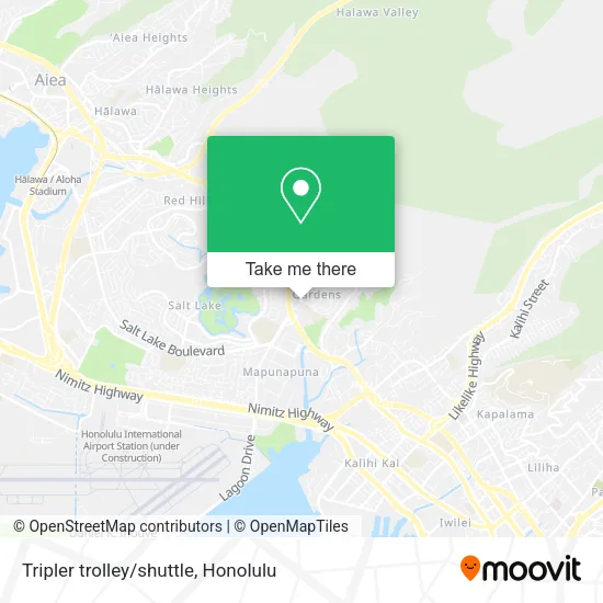 Tripler trolley/shuttle map