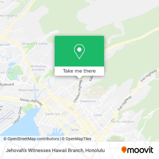 Mapa de Jehovah's Witnesses Hawaii Branch