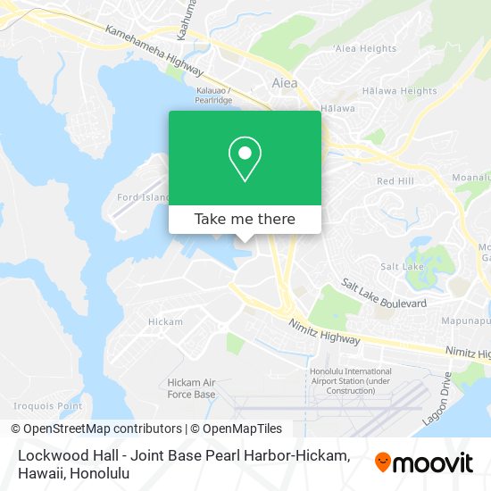 Lockwood Hall - Joint Base Pearl Harbor-Hickam, Hawaii map