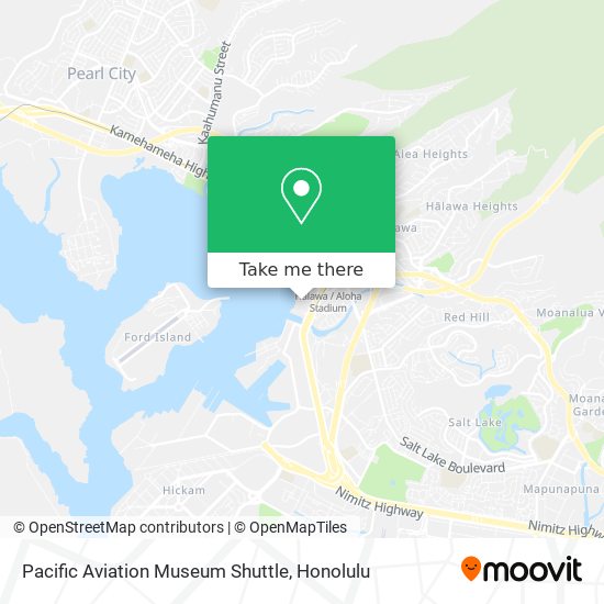 Pacific Aviation Museum Shuttle map