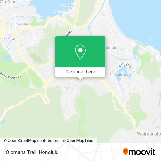 Olomana Trail map