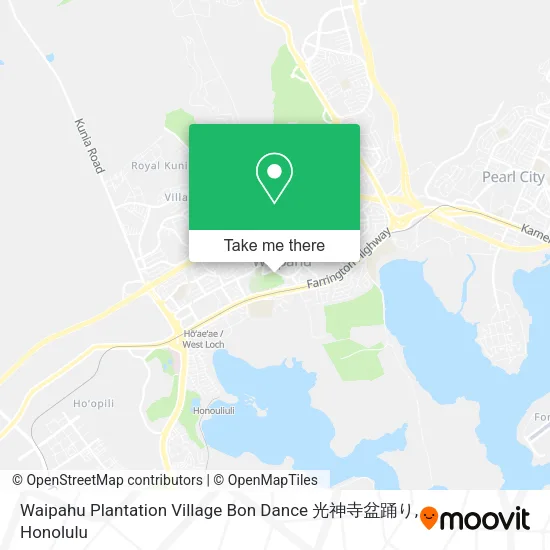Mapa de Waipahu Plantation Village Bon Dance 光神寺盆踊り