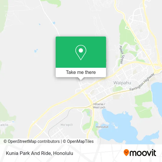 Kunia Park And Ride map