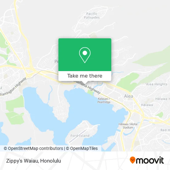 Zippy's Waiau map