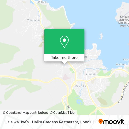 Haleiwa Joe's - Haiku Gardens Restaurant map