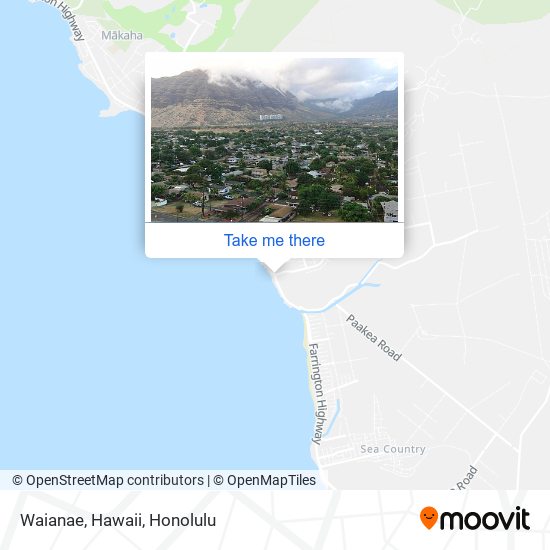 Mapa de Waianae, Hawaii