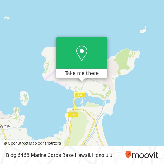 Bldg 6468 Marine Corps Base Hawaii map