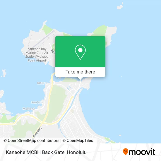 Kaneohe MCBH Back Gate map