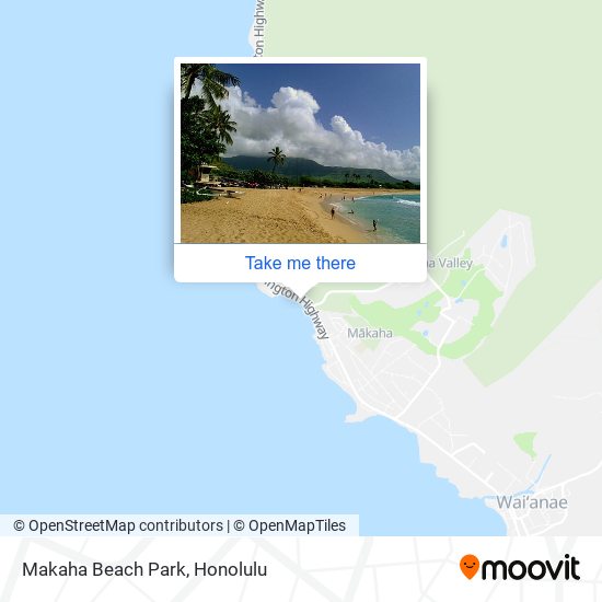 Makaha Beach Park map