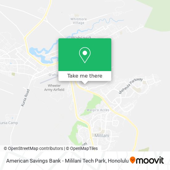 Mapa de American Savings Bank - Mililani Tech Park