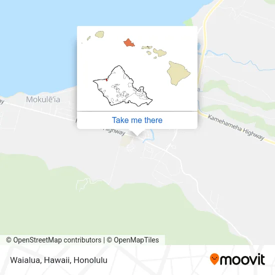 Waialua, Hawaii map