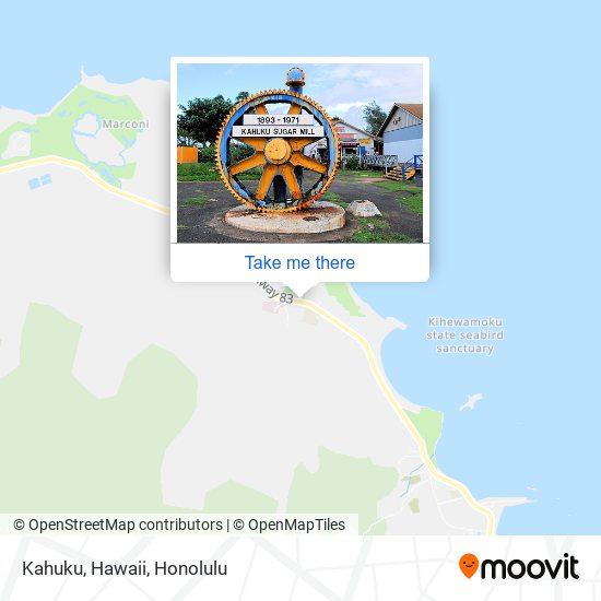 Kahuku, Hawaii map