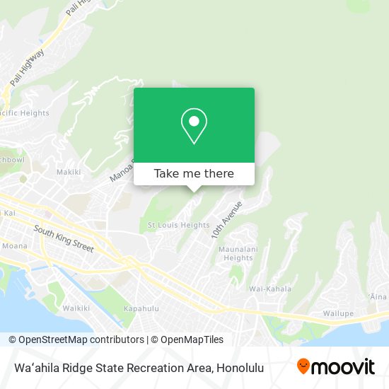 Waʻahila Ridge State Recreation Area map