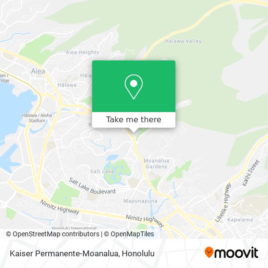 Kaiser Permanente-Moanalua map