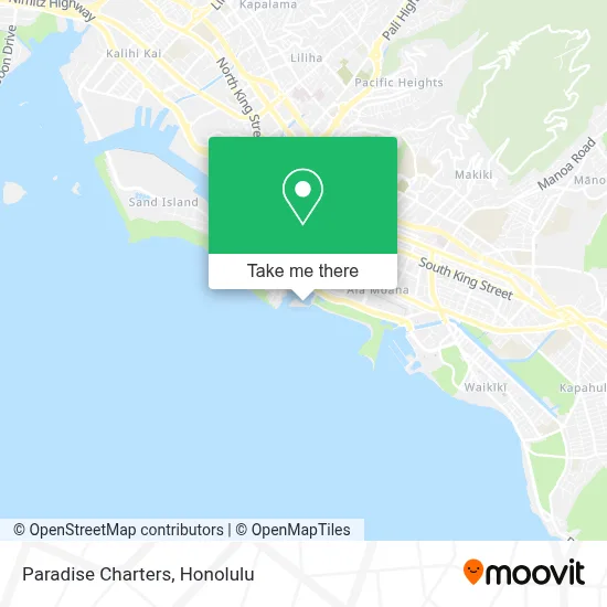 Paradise Charters map