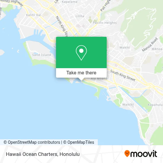 Mapa de Hawaii Ocean Charters