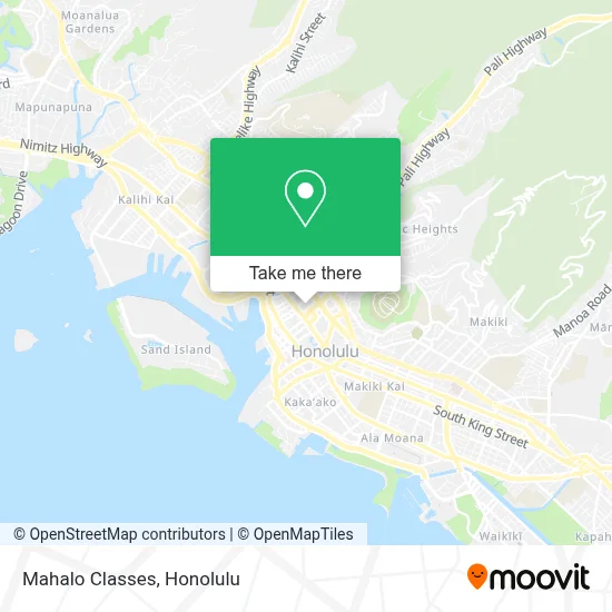 Mahalo Classes map