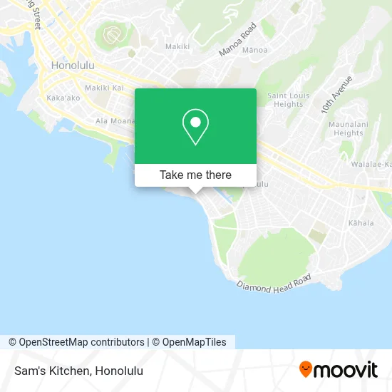 Sam's Kitchen map