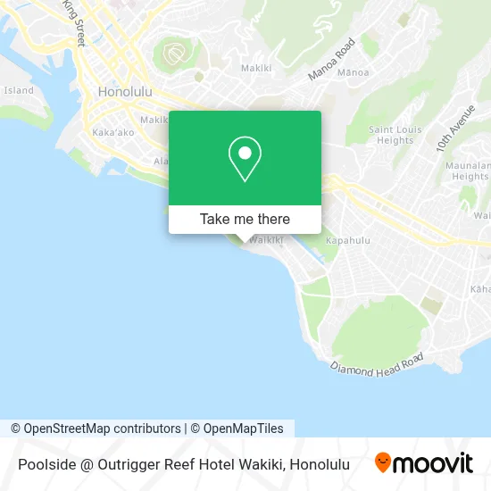 Poolside @ Outrigger Reef Hotel Wakiki map