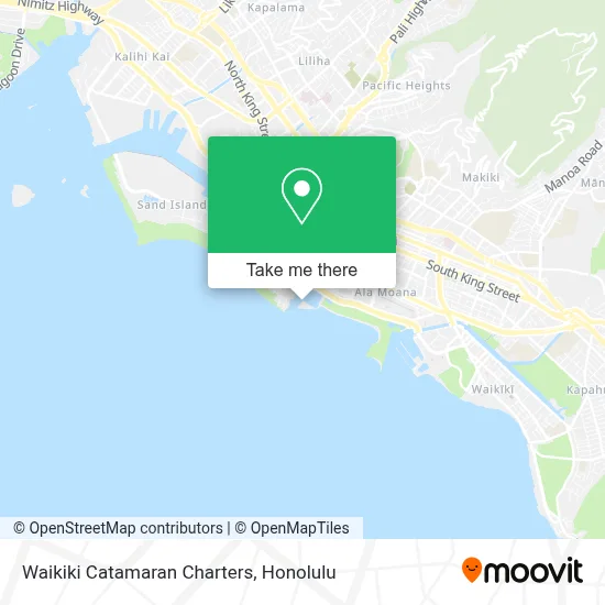 Waikiki Catamaran Charters map