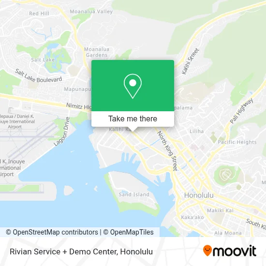 Rivian Service + Demo Center map