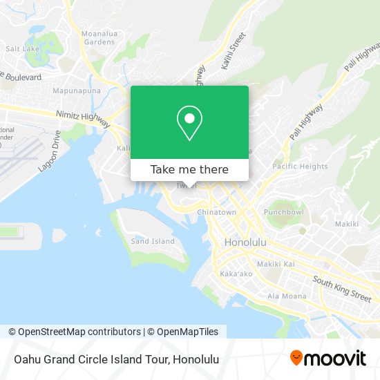 Oahu Grand Circle Island Tour map