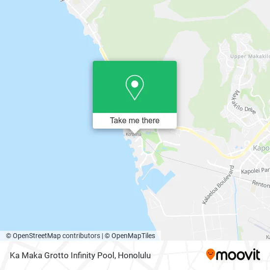 Ka Maka Grotto Infinity Pool map