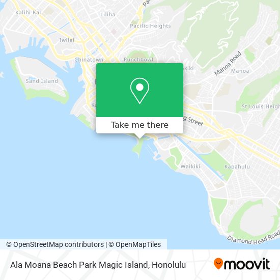 Ala Moana Beach Park Magic Island map