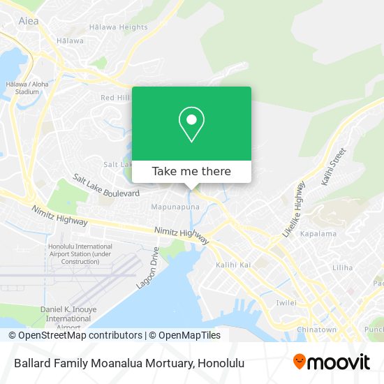 Ballard Family Moanalua Mortuary map