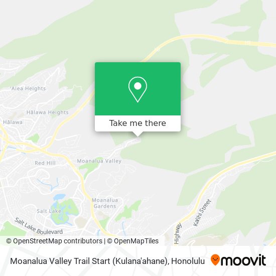Mapa de Moanalua Valley Trail Start (Kulana'ahane)