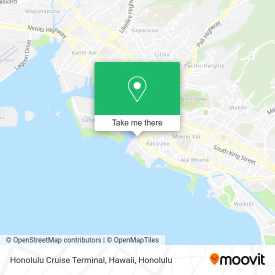 Honolulu Cruise Terminal, Hawaii map