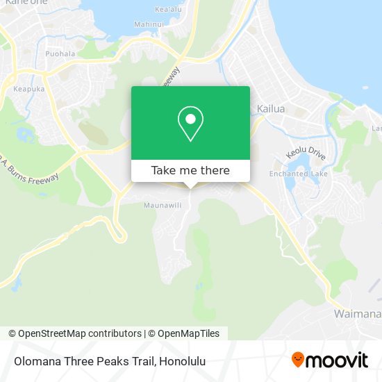 Mapa de Olomana Three Peaks Trail