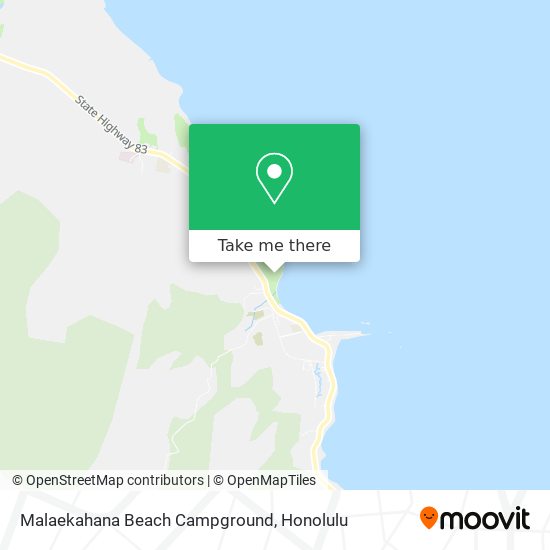 Mapa de Malaekahana Beach Campground