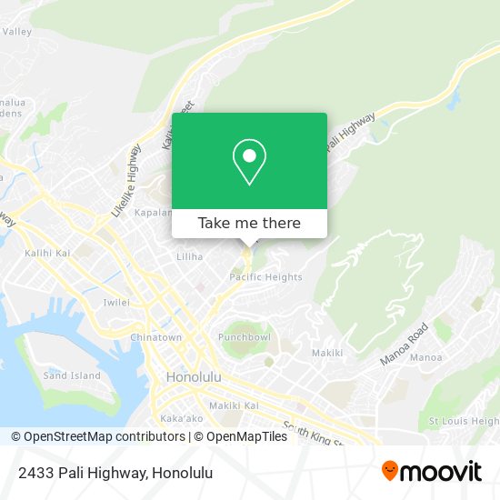 2433 Pali Highway map