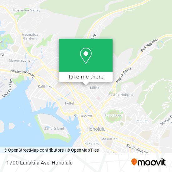 Mapa de 1700 Lanakila Ave