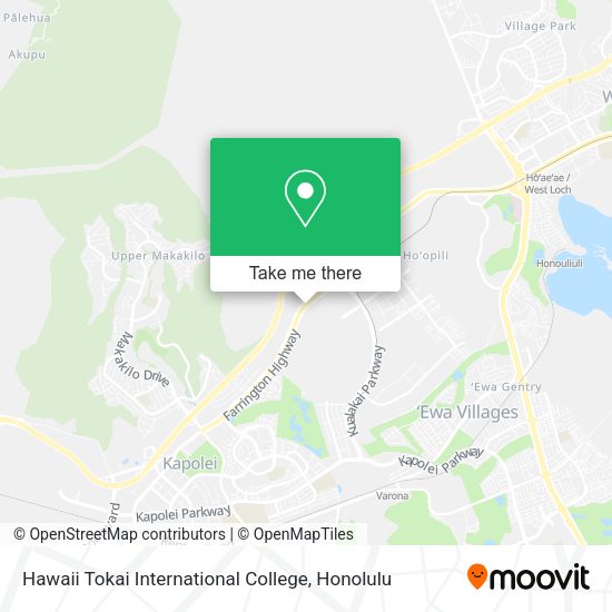 Hawaii Tokai International College map