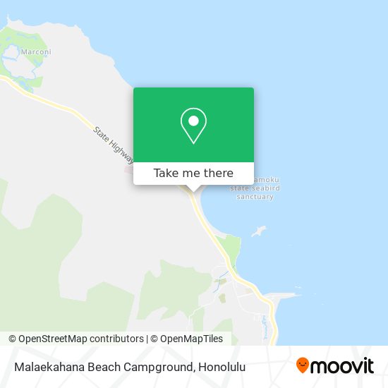 Mapa de Malaekahana Beach Campground