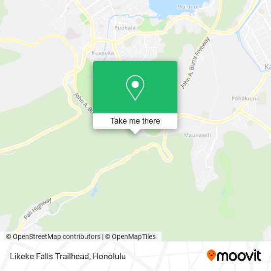 Mapa de Likeke Falls Trailhead