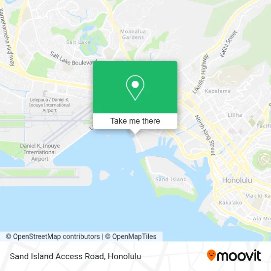 Sand Island Access Road map