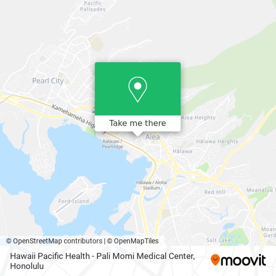 Hawaii Pacific Health - Pali Momi Medical Center map