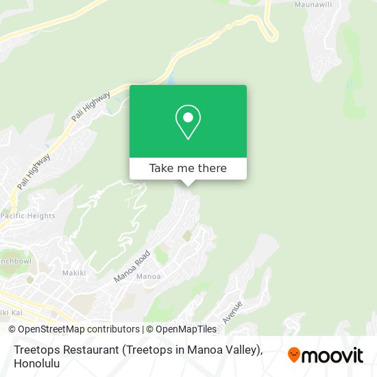 Treetops Restaurant (Treetops in Manoa Valley) map
