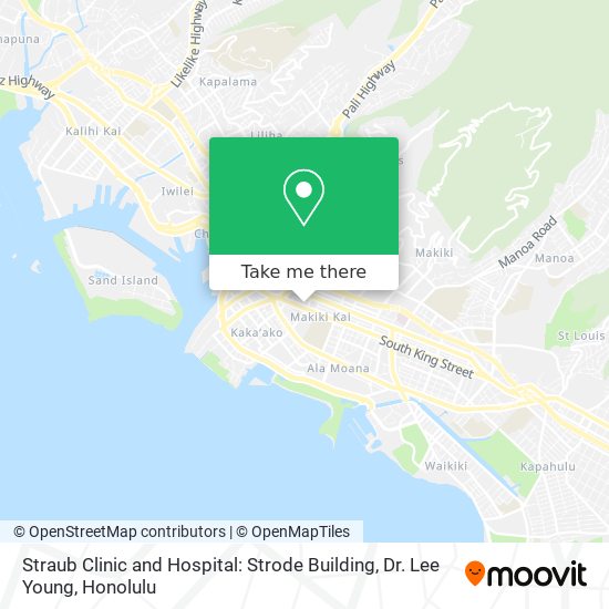 Straub Clinic and Hospital: Strode Building, Dr. Lee Young map